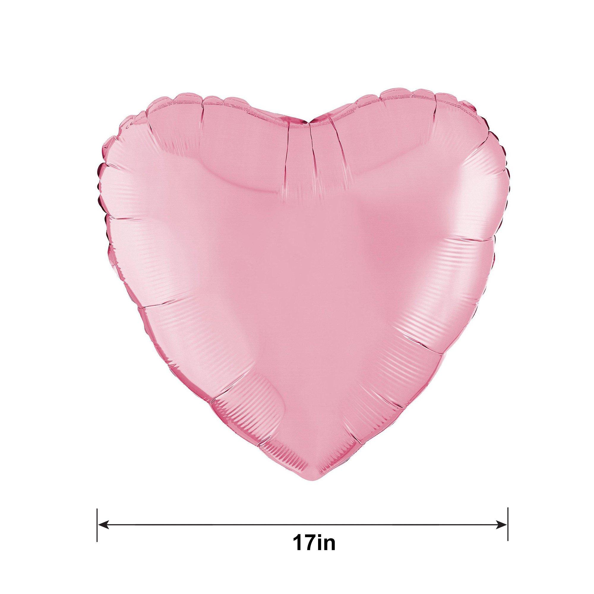 17in Pink Heart Foil Balloon