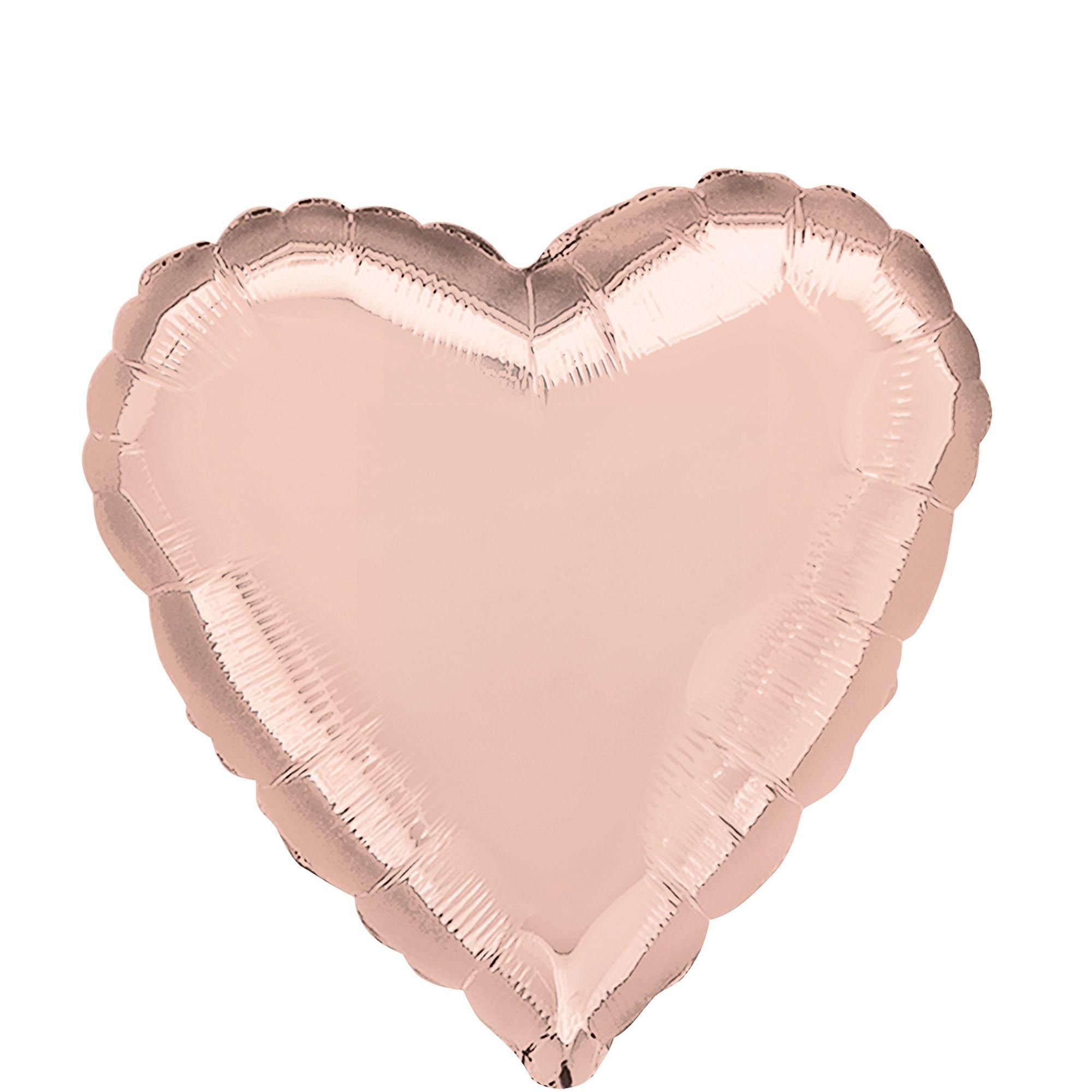 17in Rose Gold Heart Foil Balloon