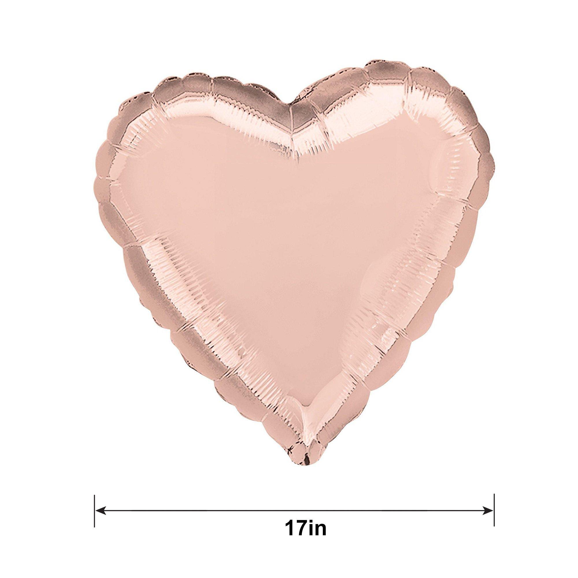 17in Rose Gold Heart Foil Balloon