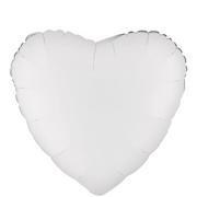 17in White Heart Balloon