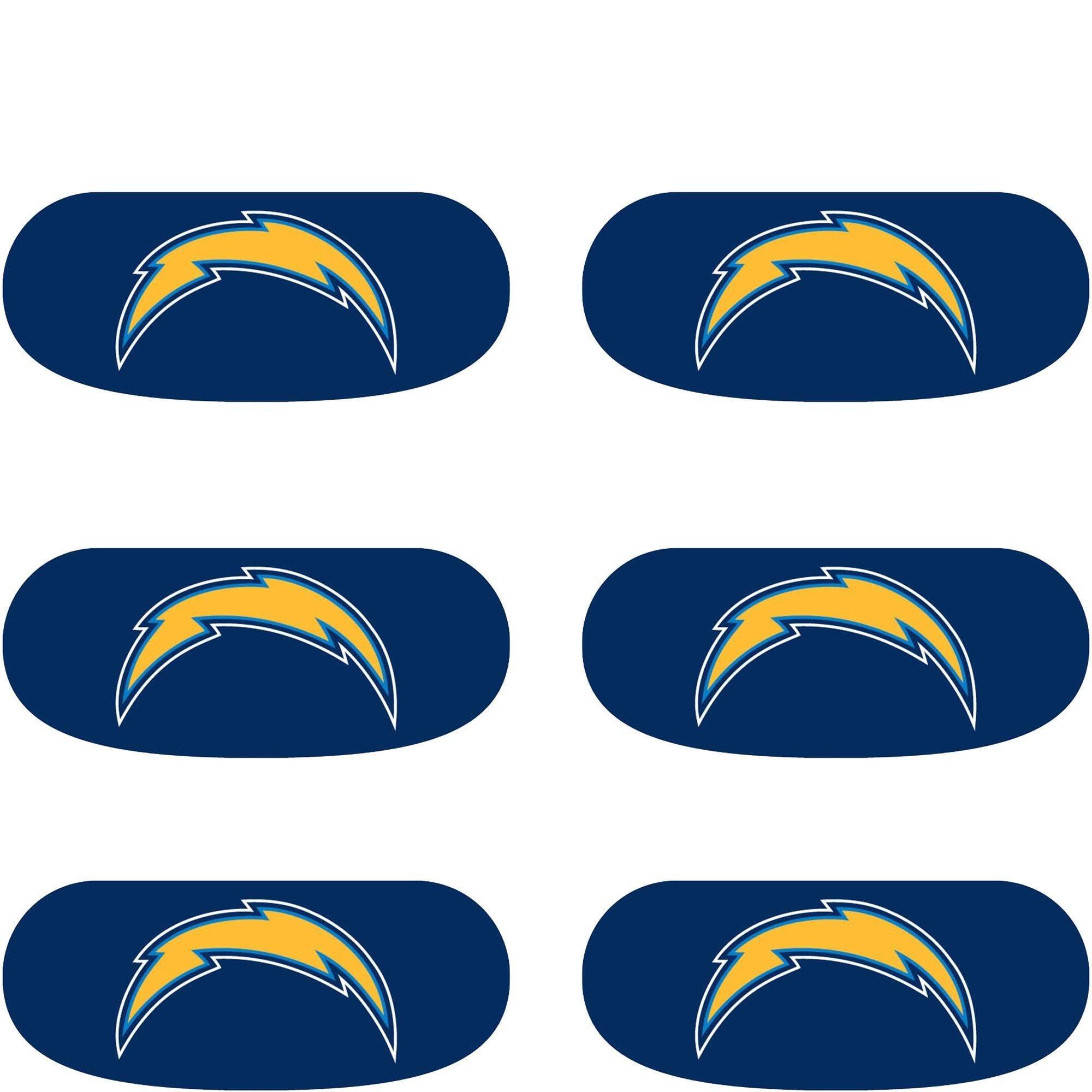 Los Angeles Chargers Eye Black Stickers 6ct