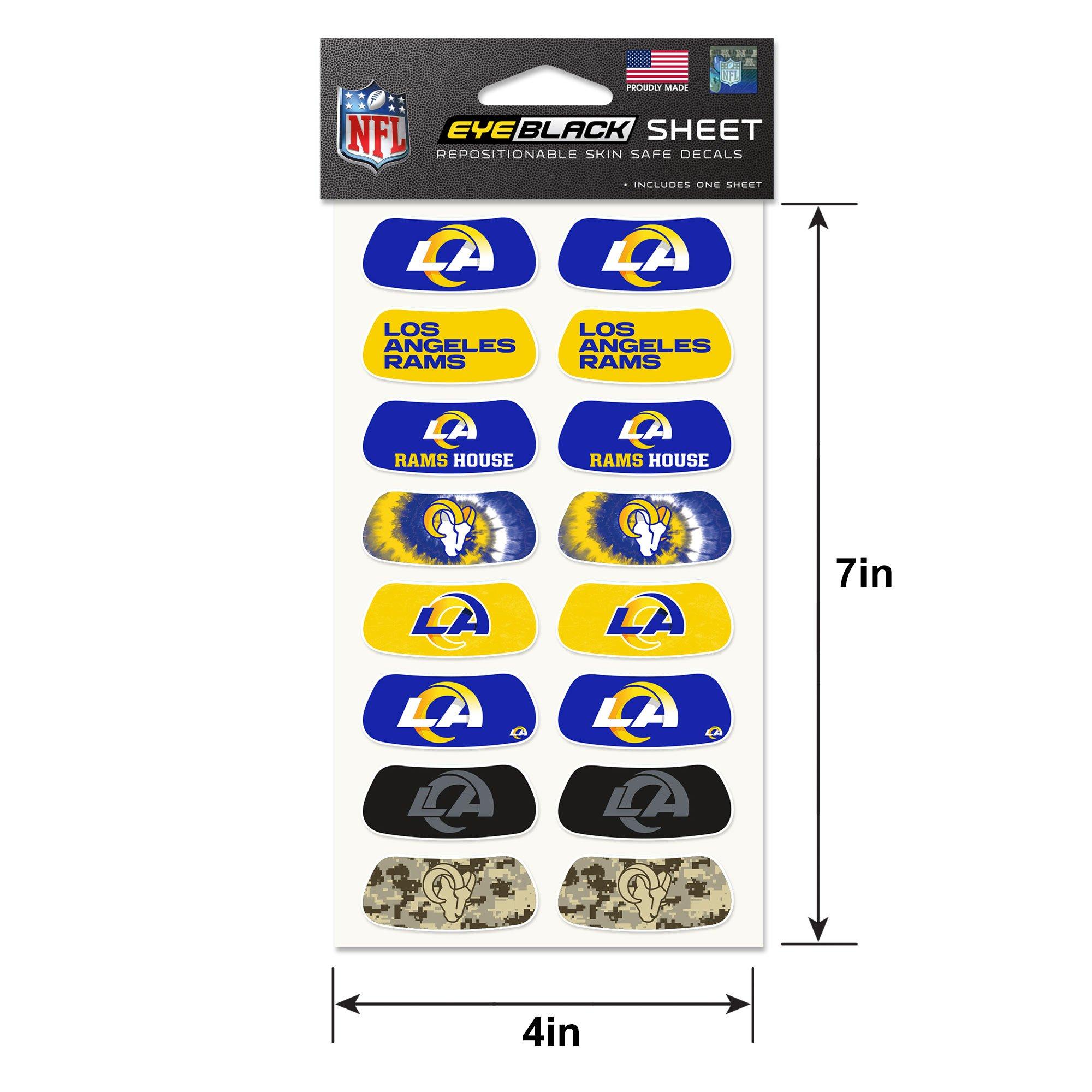 Los Angeles Rams Eye Black Stickers, 16ct