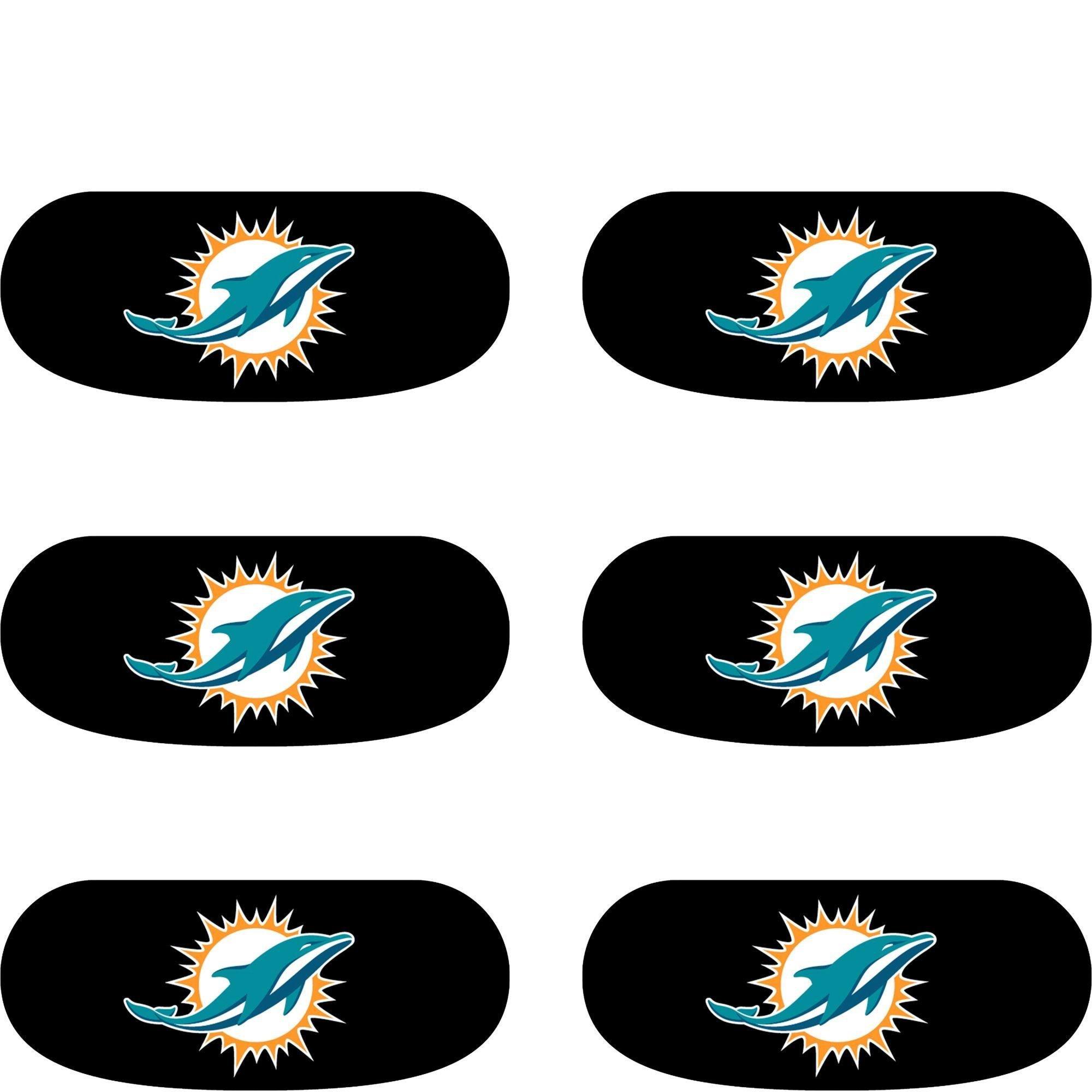 Miami Dolphins Eye Black Stickers 6ct