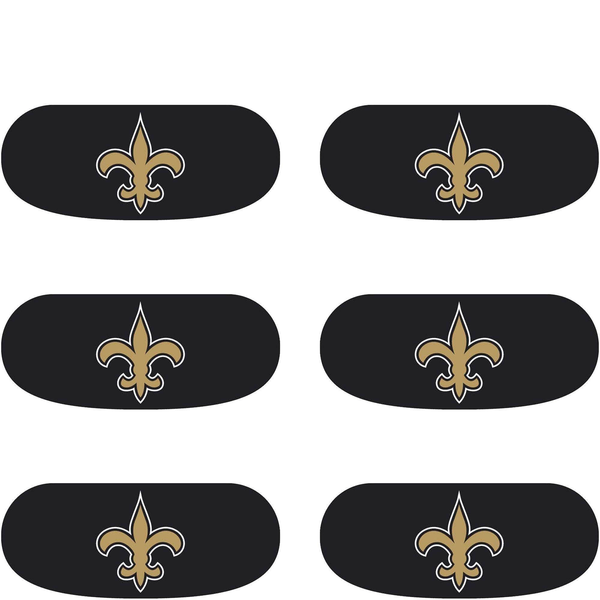 New Orleans Saints Eye Black Stickers 6ct