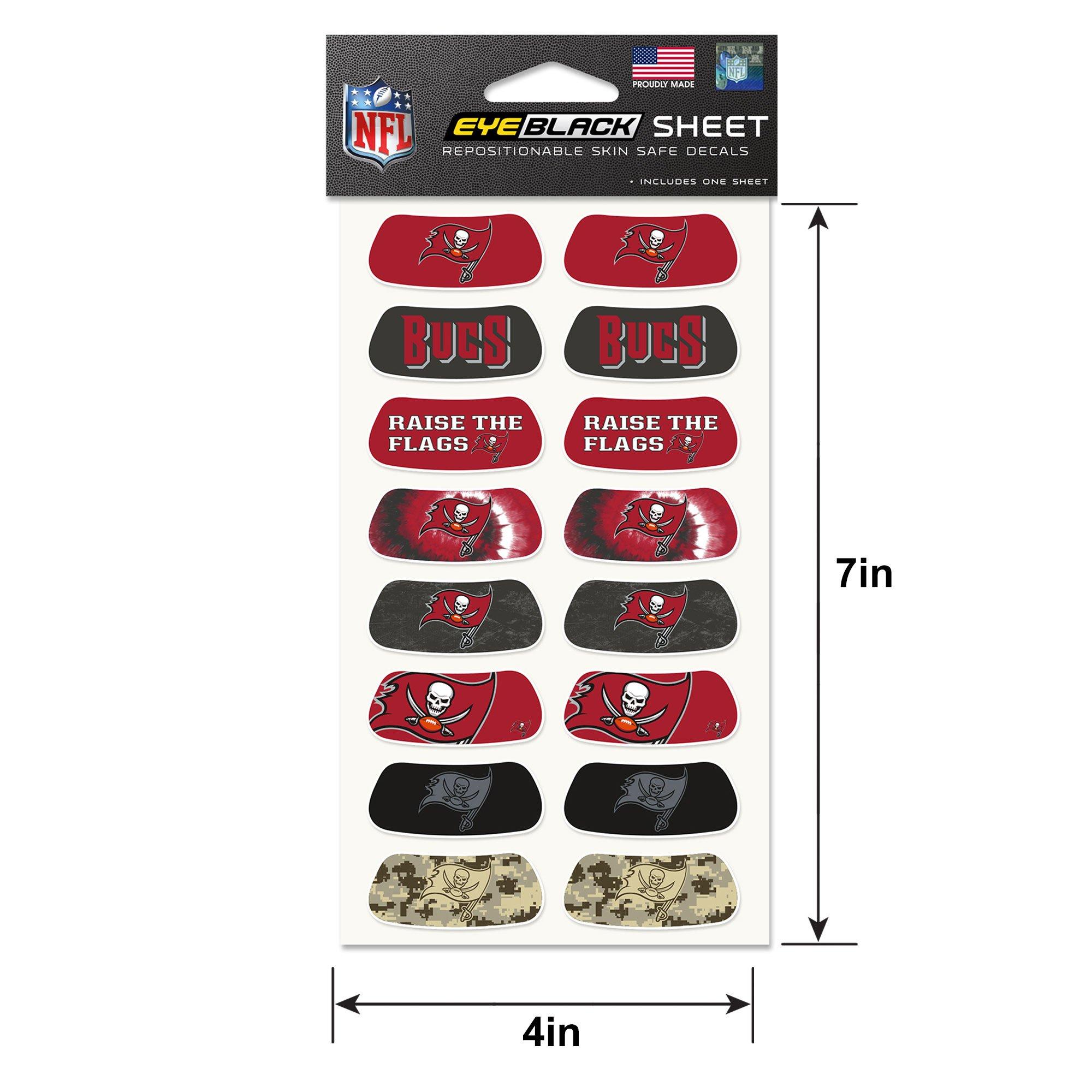 Tampa Bay Buccaneers Eye Black Stickers, 16ct