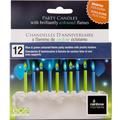 Blue & Green Colored Flame Candles 12ct