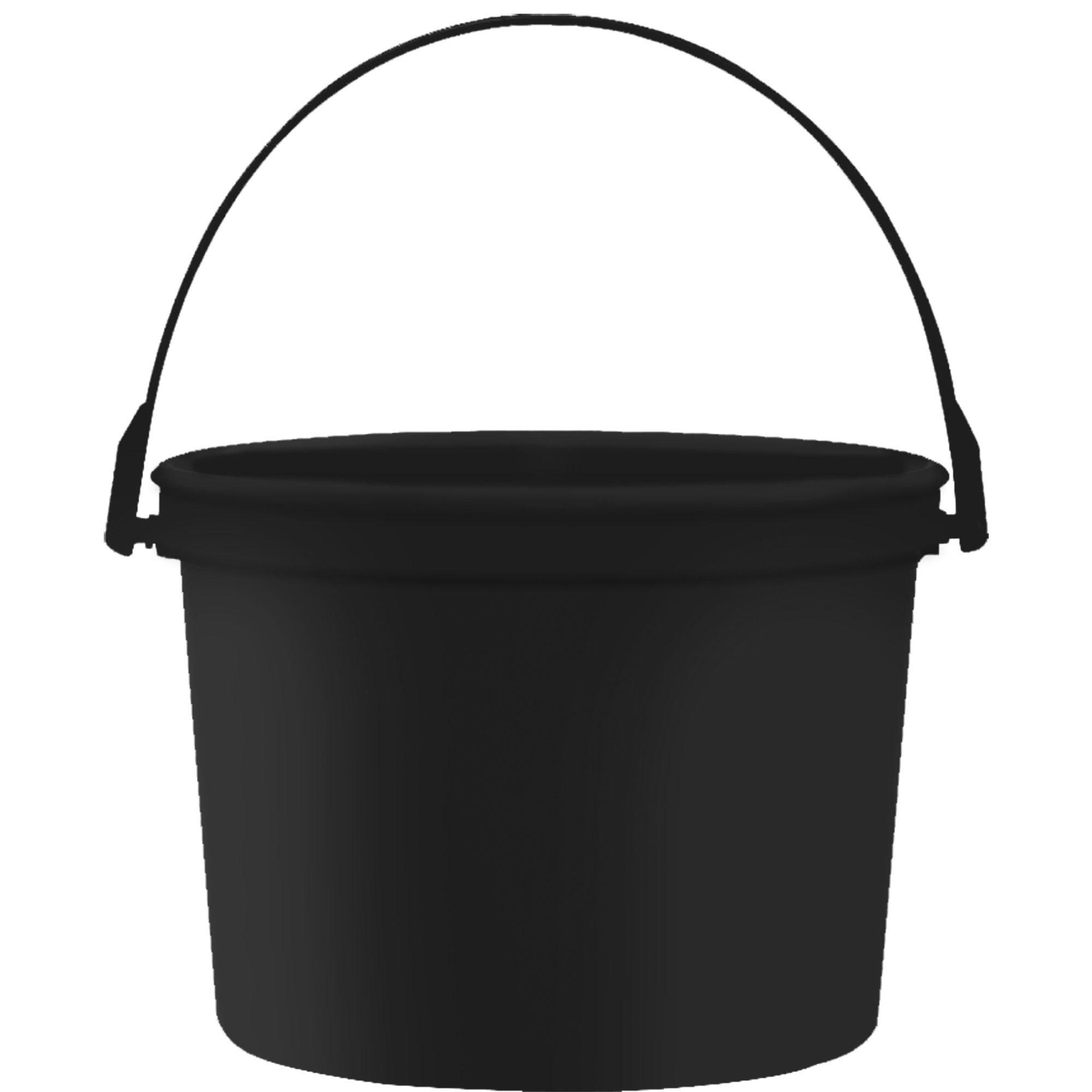 Black Economy Square 4 Gallon Plastic Bucket, 18 Pack<br><font  color=#FF0000>Free Shipping</font>