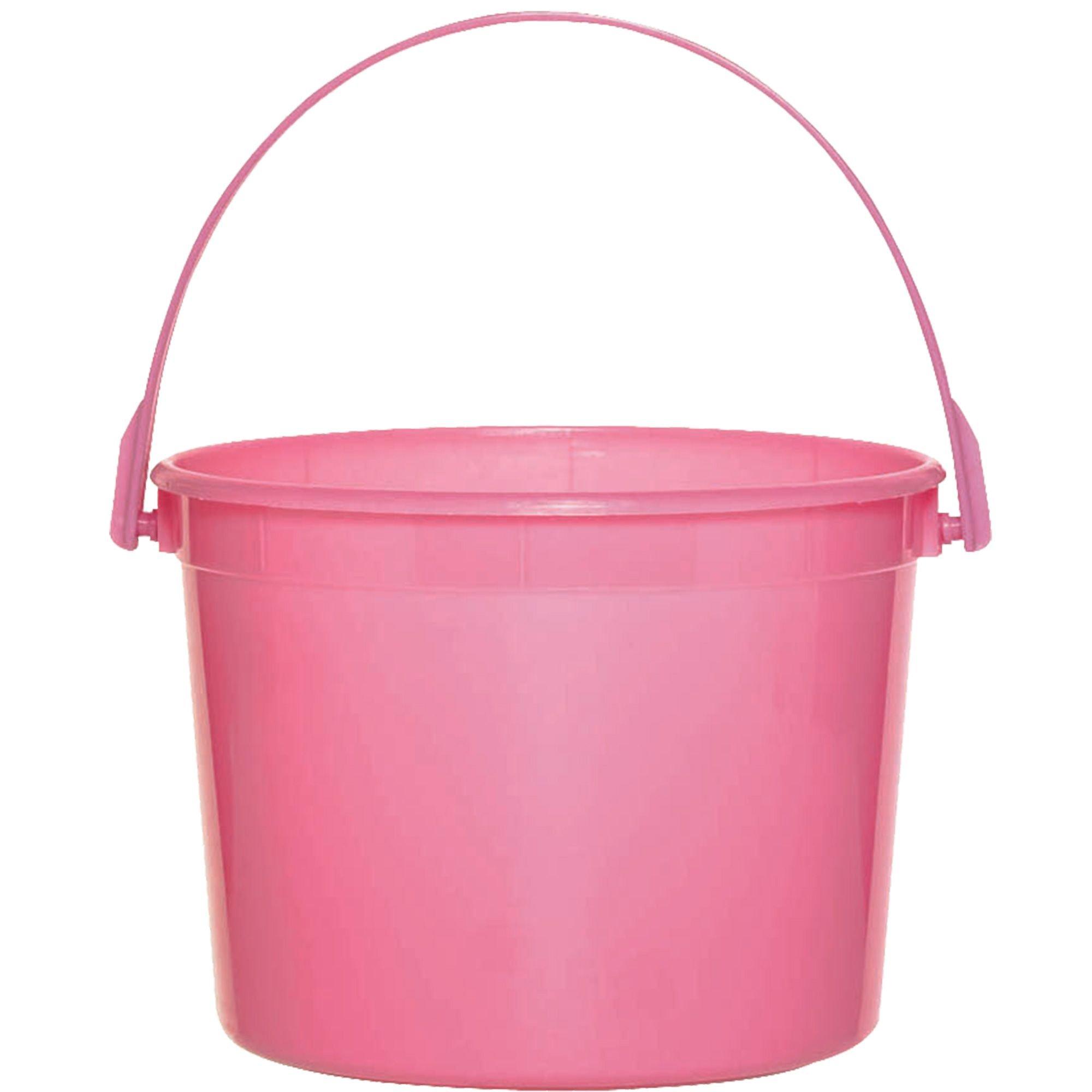 Bright Pink Plastic Bucket