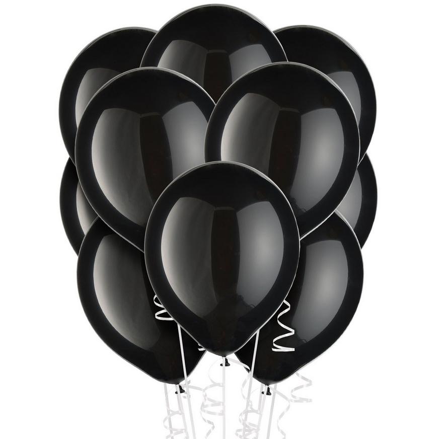 72ct, 12in, Black Balloons