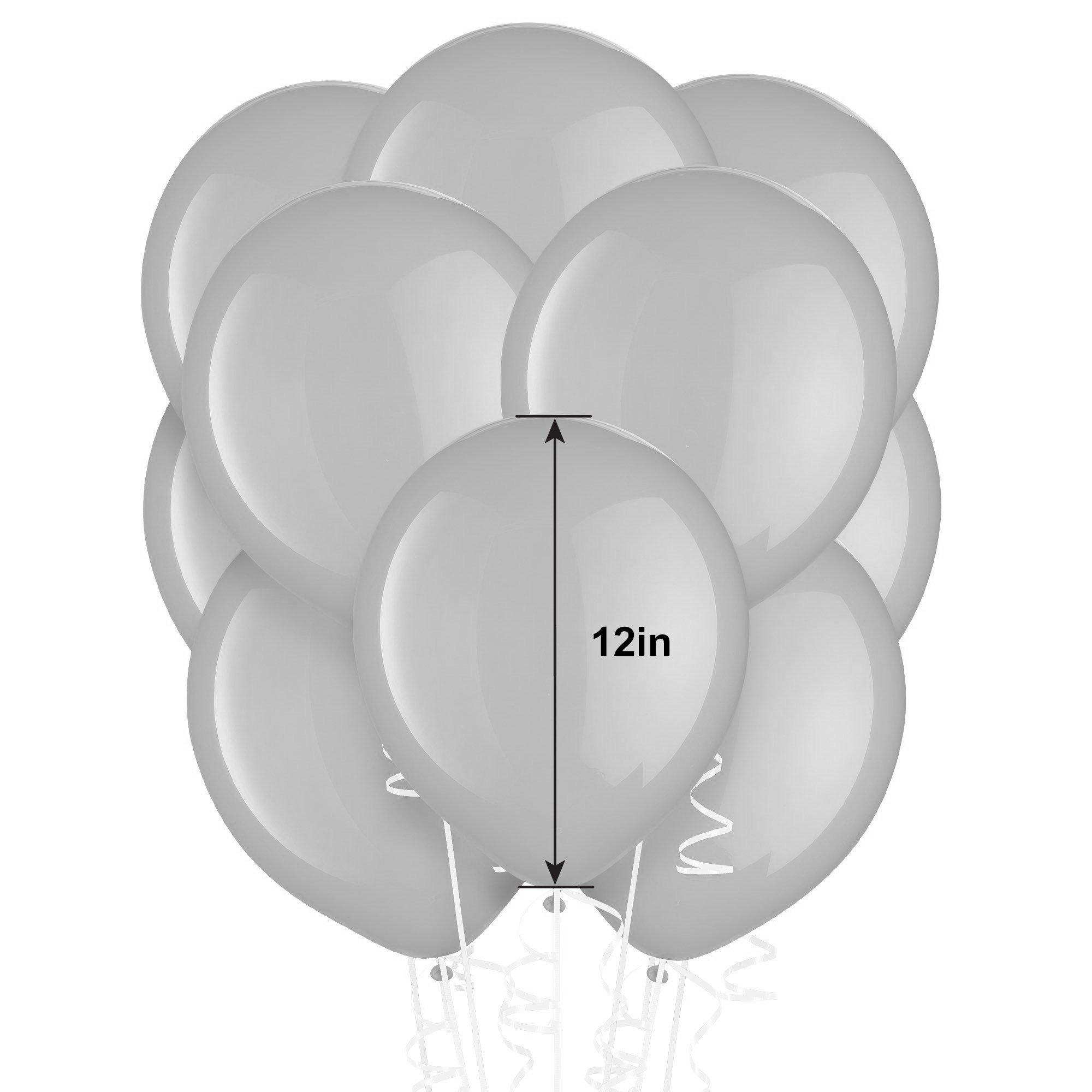 72ct, 12in, White Balloons