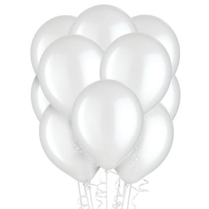 72ct, 12in, White Pearl Balloons