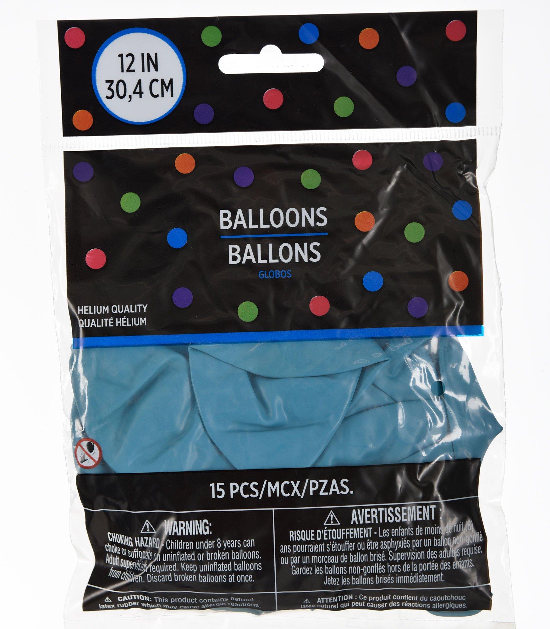 15ct, 12in, Caribbean Blue Balloons