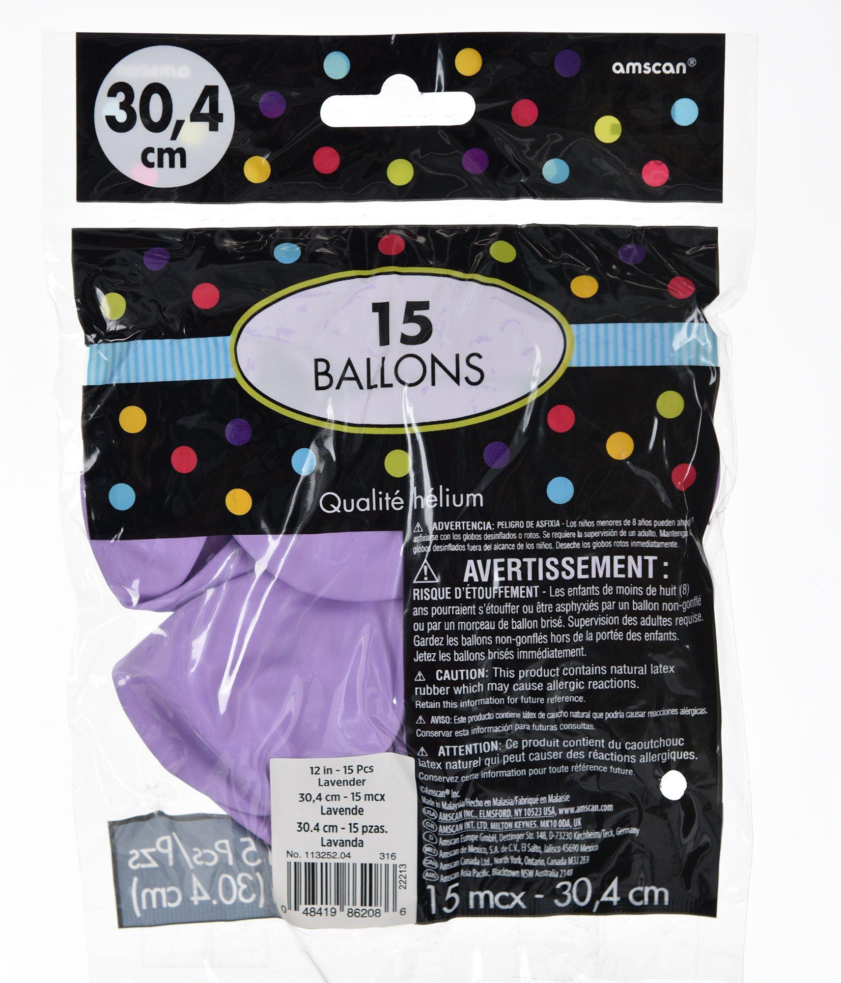15ct, 12in, Lavender Balloons