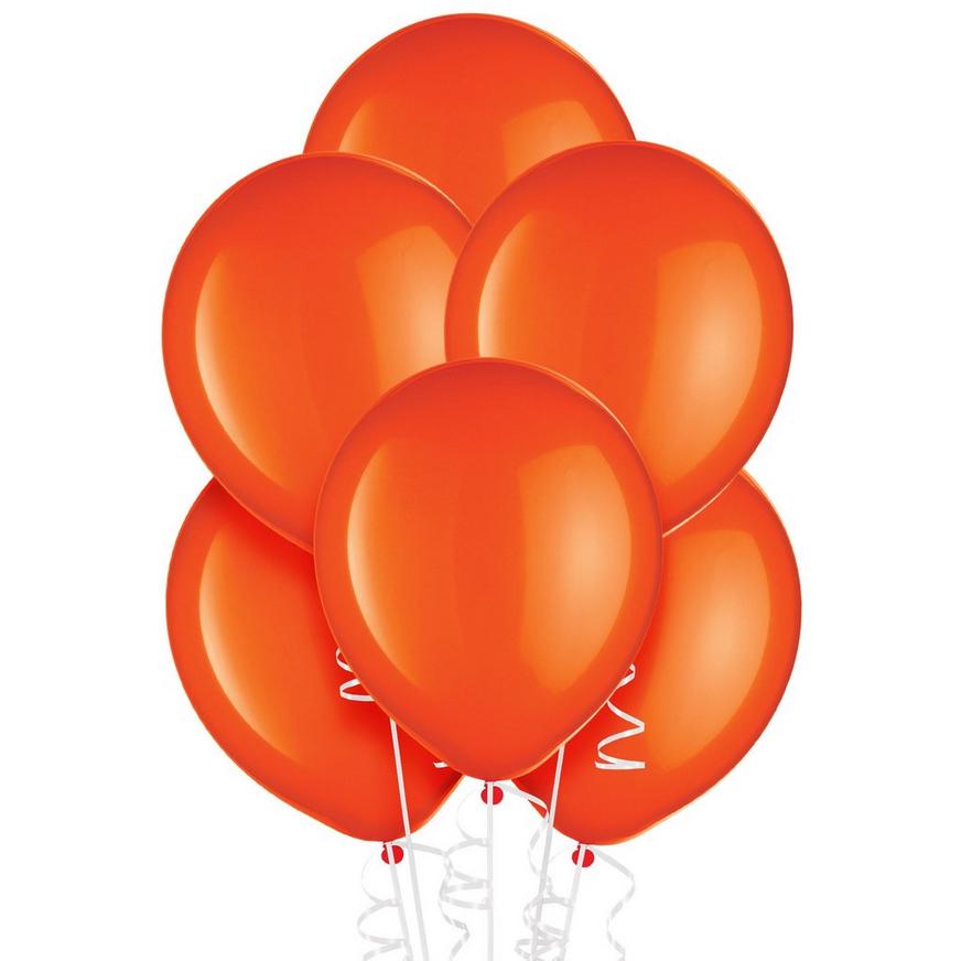 50 latex balloons orange and black PEARL Halloween helium self 10" inch Ballons 