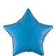 Blue Star Balloon - Prismatic, 19in