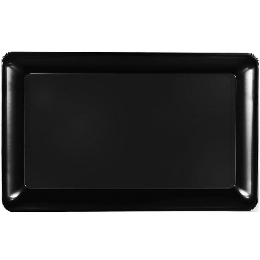 Black Plastic Rectangular Platter