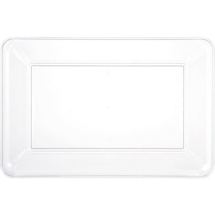 CLEAR Plastic Rectangular Platter