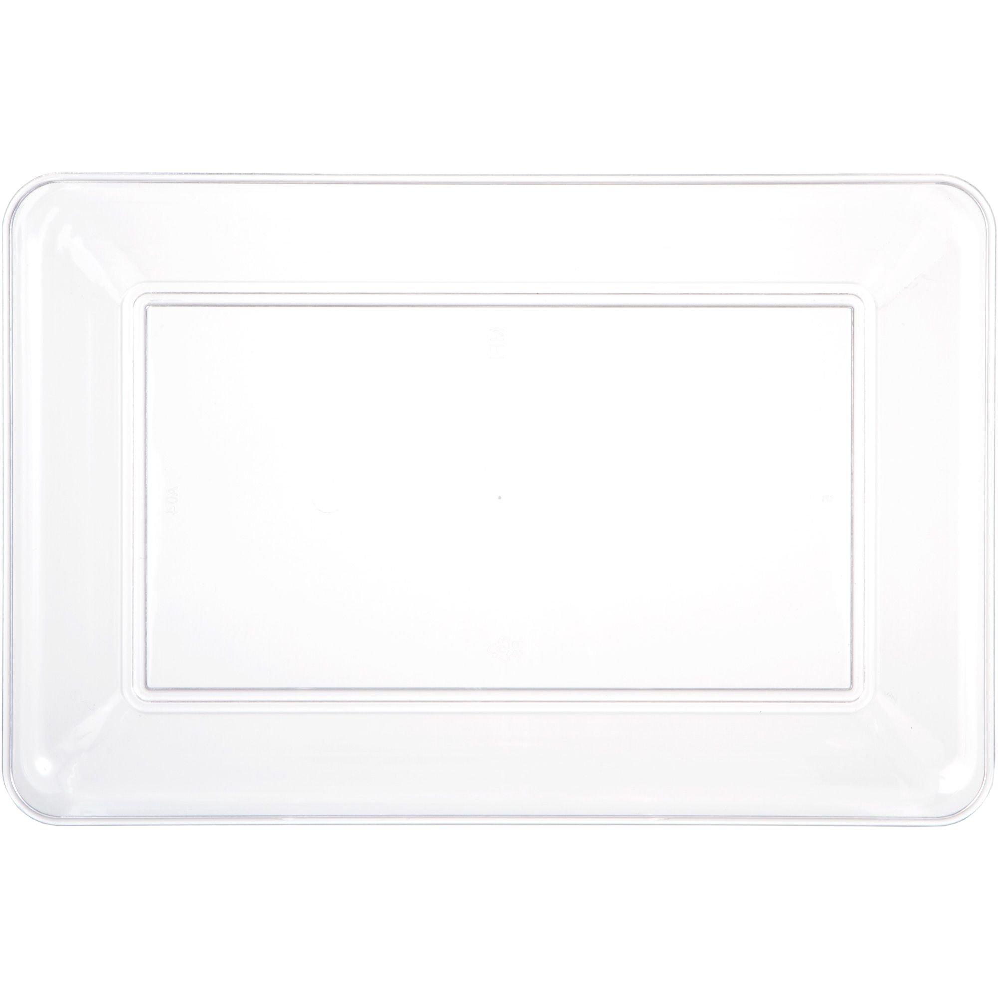 Clear Plastic Rectangular Platter 18in | Party City