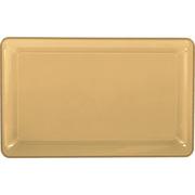 Gold Plastic Rectangular Platter