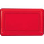 Red Plastic Rectangular Platter