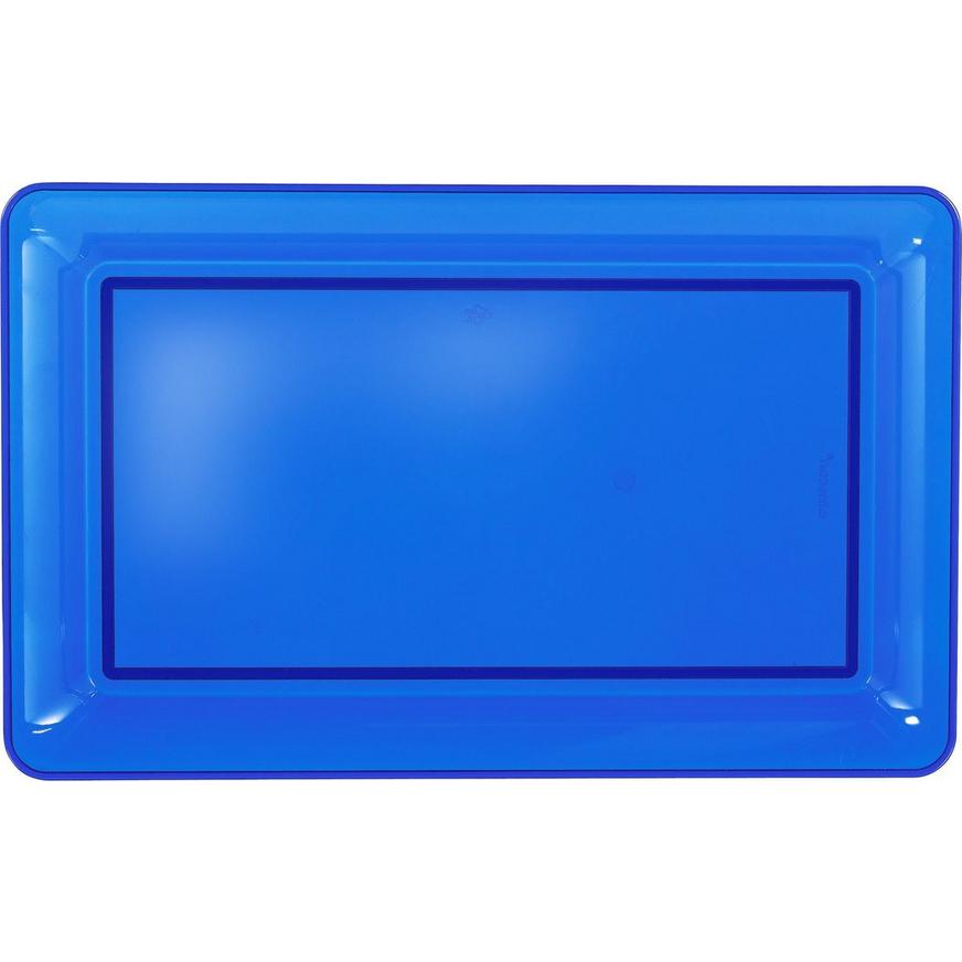 Royal Blue Plastic Rectangular Platter