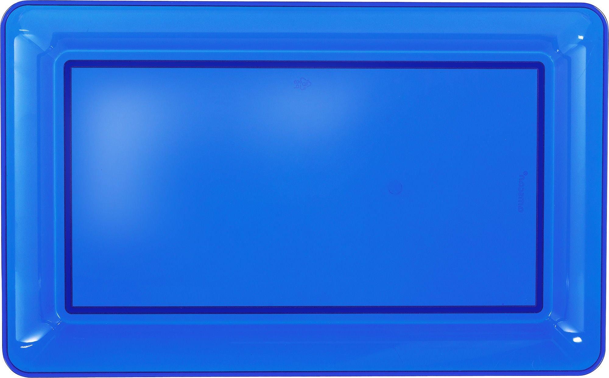 Royal Blue Plastic Rectangular Platter