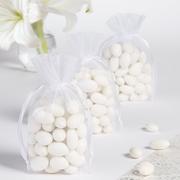 White Organza Standing Favor Bags 12ct