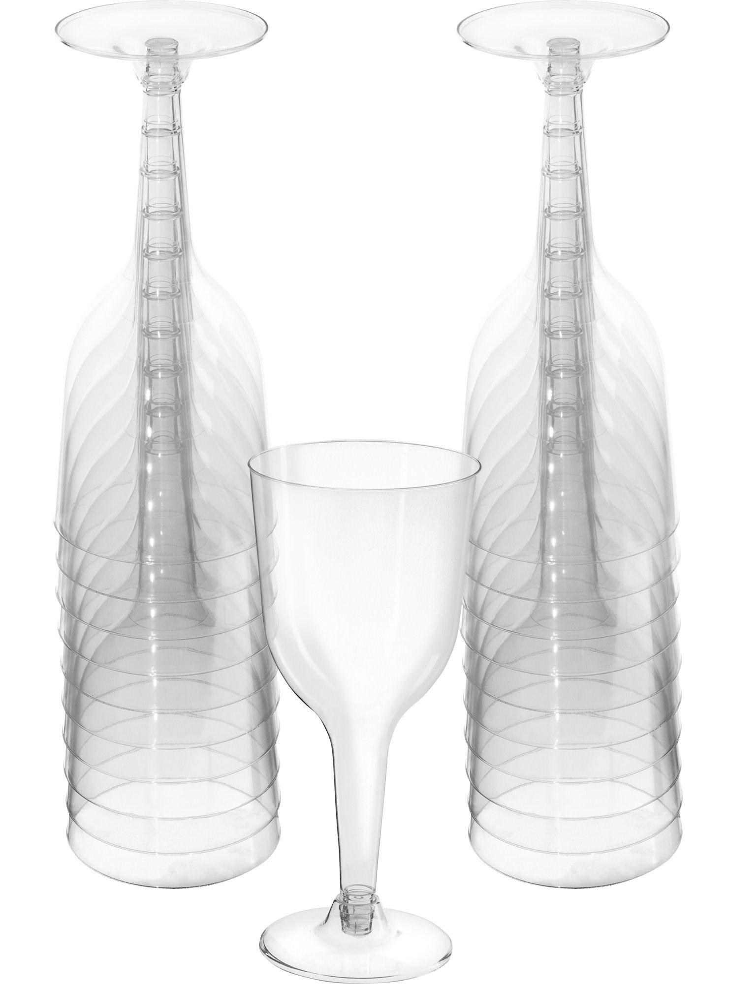 10-Ounce Clear Plastic Champagne Flutes