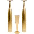 Gold Plastic Champagne Flutes, 5.5oz, 20ct