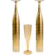 Gold Plastic Champagne Flutes, 5.5oz, 20ct