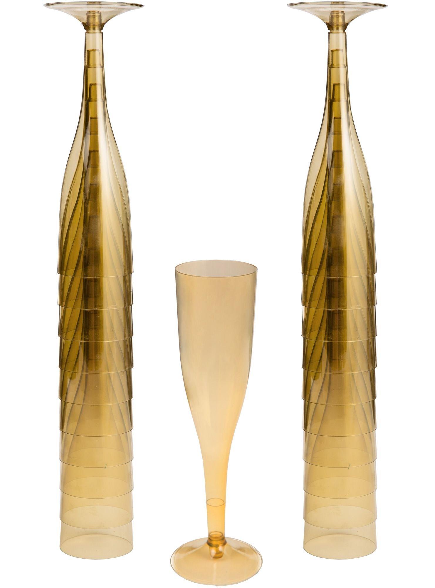 Plastic Champagne Flutes, 5.5oz, 20ct