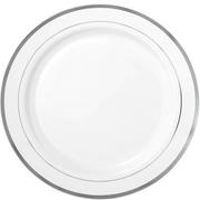 Plastic White Dinner 9" Plates Reusable Set of 4 Looks Like Paper Plates Novelty 