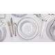 White Silver-Trimmed Premium Plastic Lunch Plates, 7.5in, 20ct