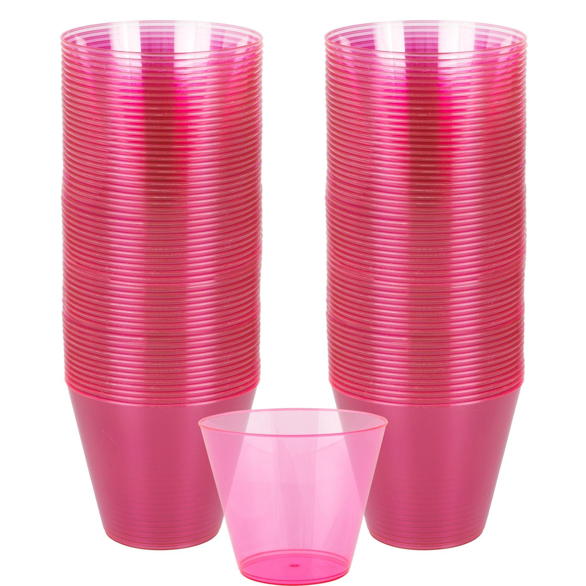 18 oz. New Pink Plastic Cups 20 ct.