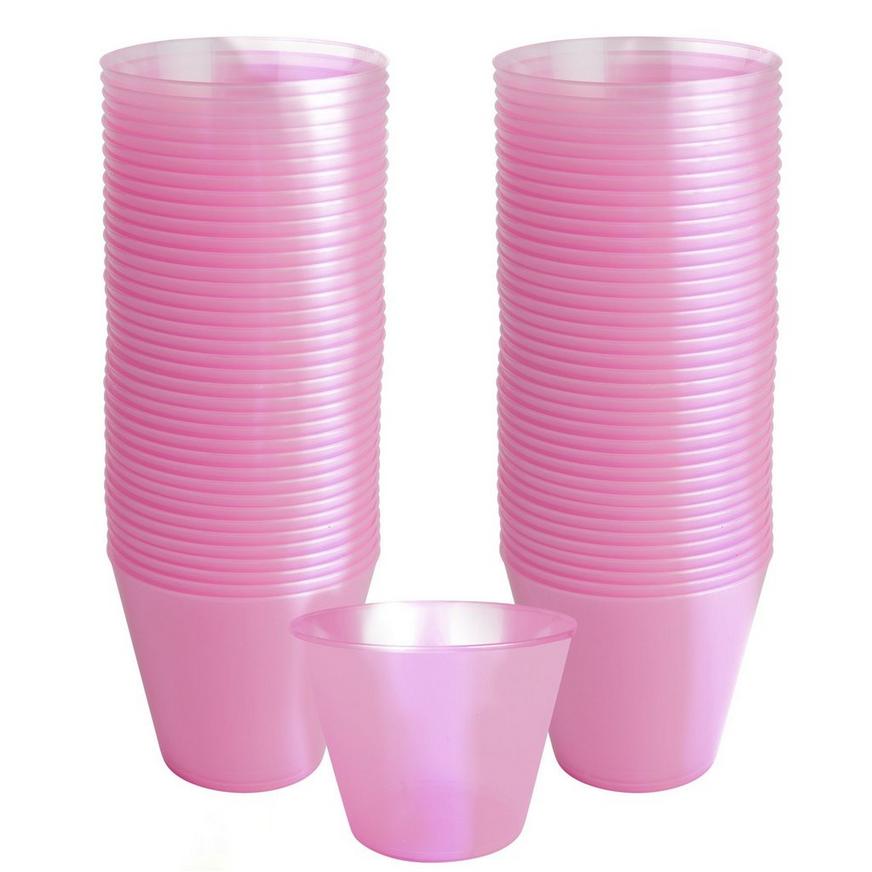 Pink Plastic Cups, 9oz, 72ct