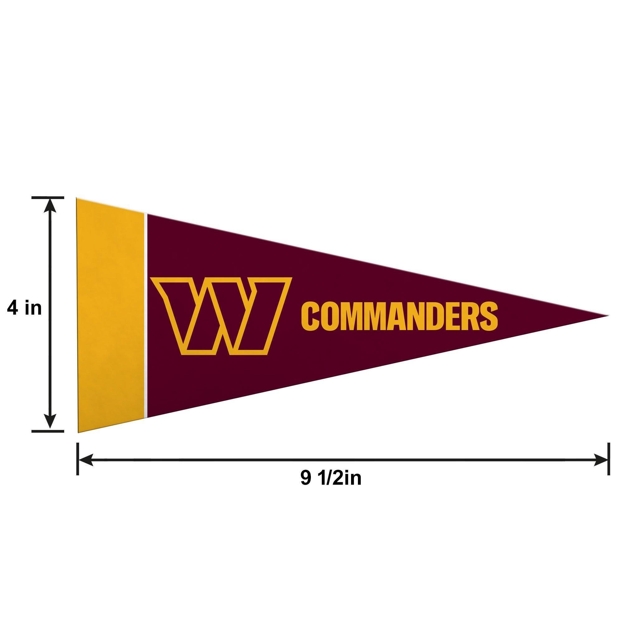 Washington Commanders Felt Pennants, 9in x 4in, 8ct