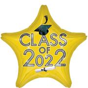 Class of 2021 Graduation Foil Star Balloon, 19in