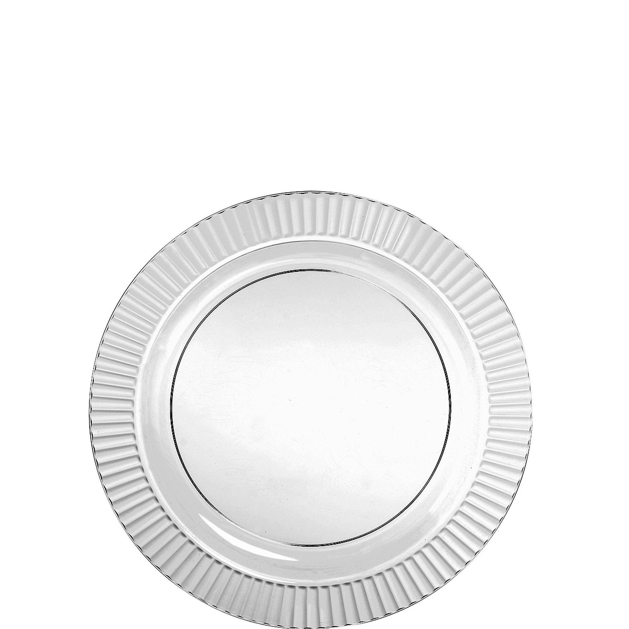 White Premium Plastic Dessert Plates 32ct