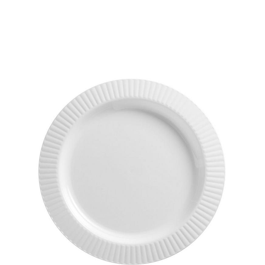 White Premium Plastic Dessert Plates 32ct | Party City