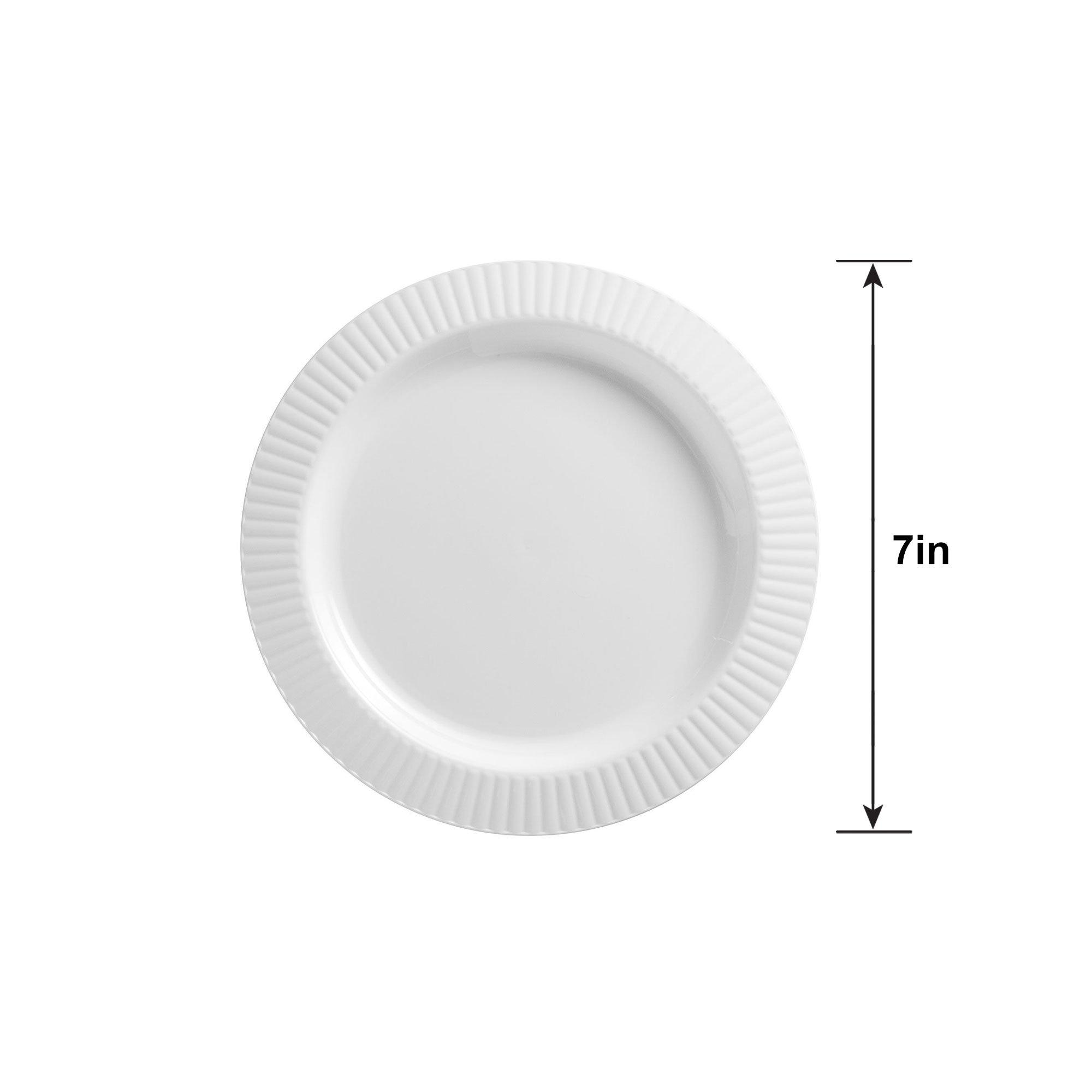 White Premium Plastic Dessert Plates 32ct