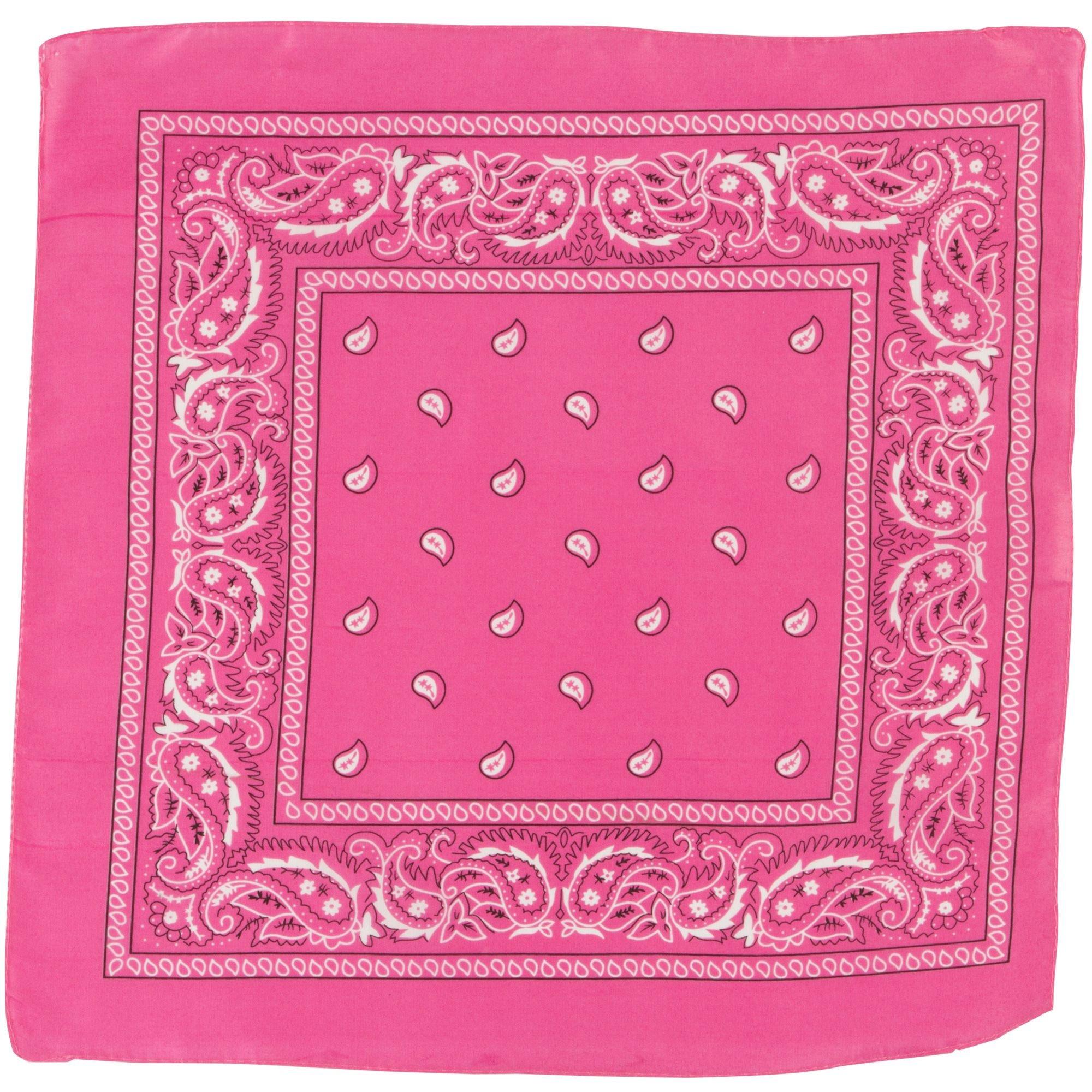 Pink Paisley Bandana, 20in x 20in | Party City