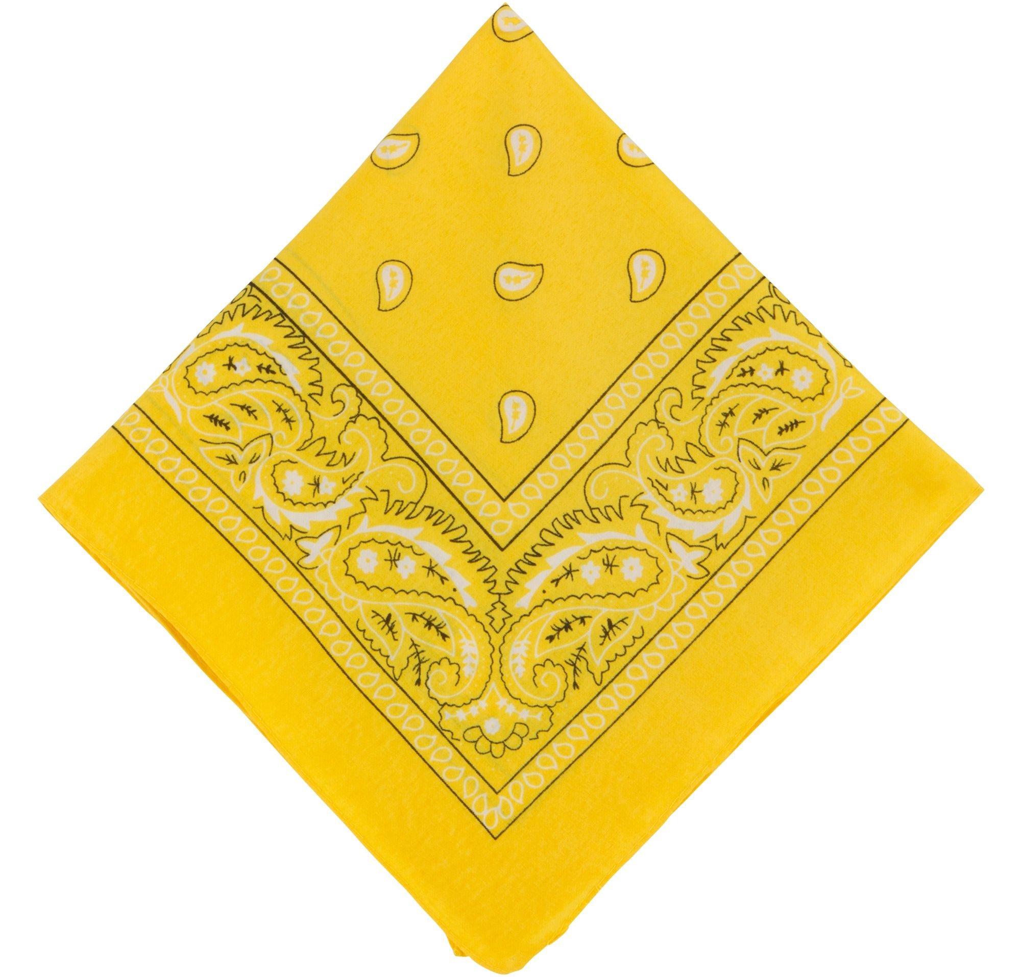 Store-Einführung Yellow Paisley Bandana, 20in x | 20in Party City