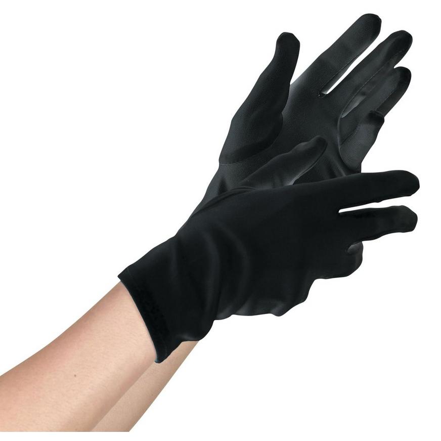 Womens Short Black Gloves
