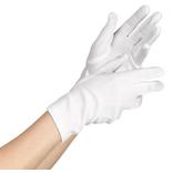 Womens White Short Gloves