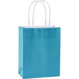 Medium Caribbean Blue Kraft Bags 10ct