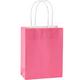 Medium Bright Pink Kraft Bags 10ct