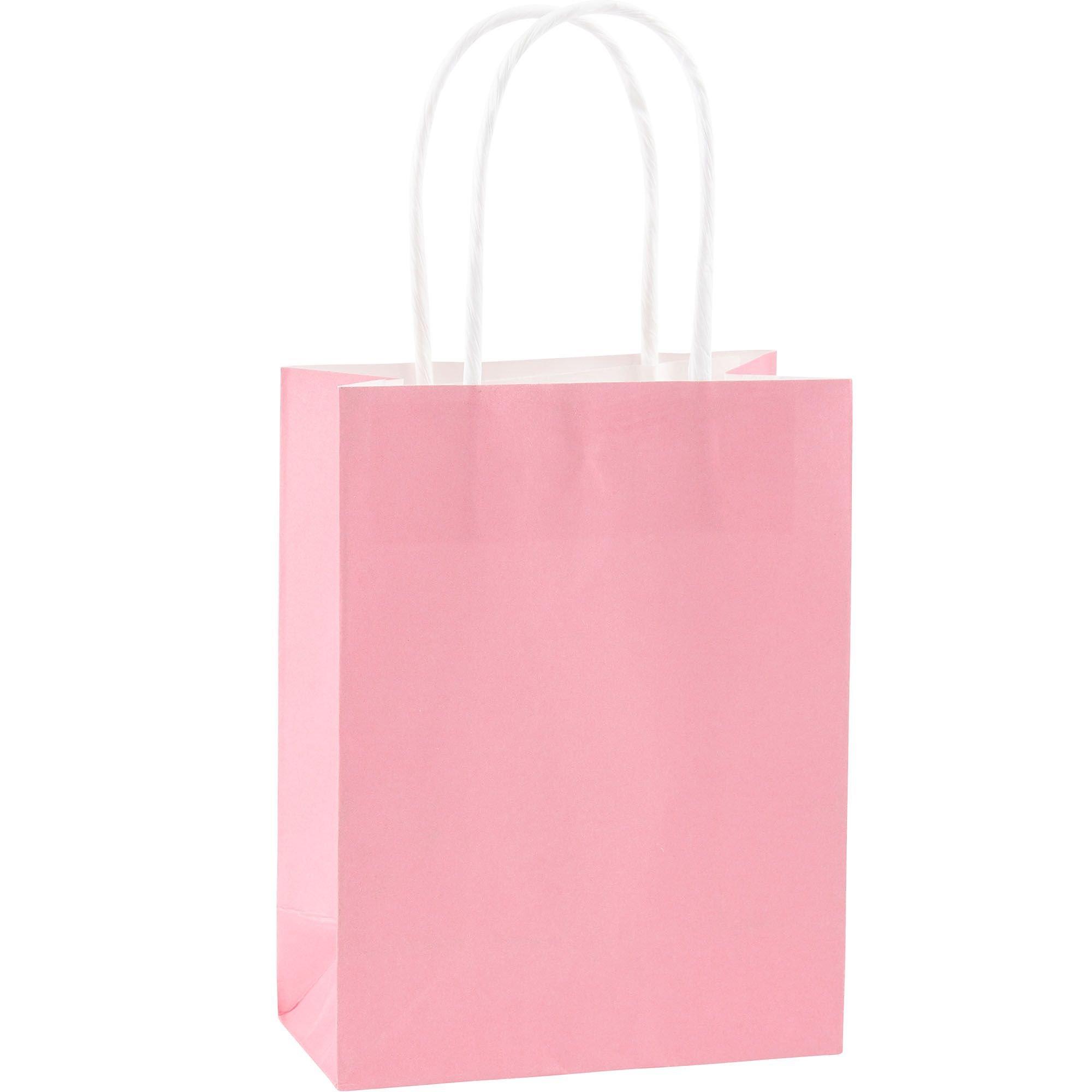 Paper Bags, Suitable Size Large Cardboard Transparent Paper Party Gift Bags  for Christmas Birthdays Favors(Pink)