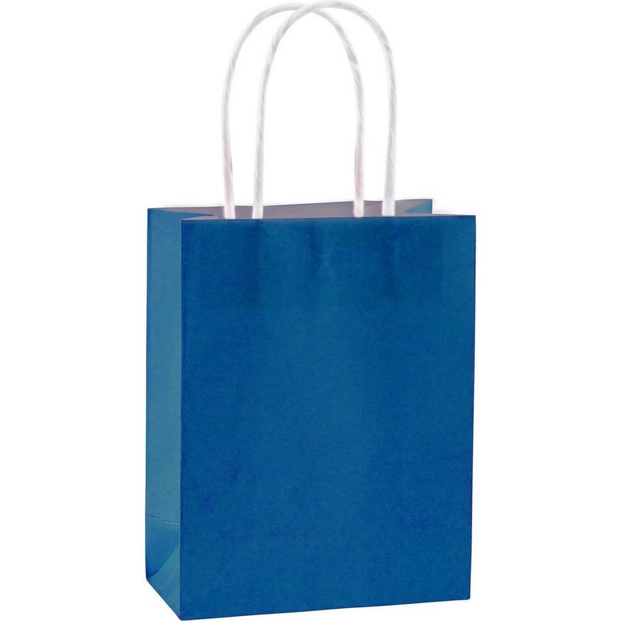 Medium Royal Blue Kraft Bags 10ct