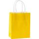 Medium Sunshine Yellow Kraft Bags 10ct