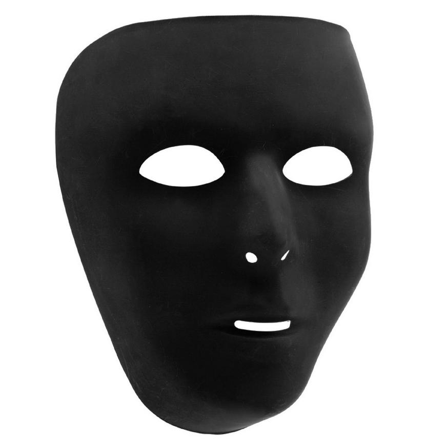 hélice Aniquilar Abastecer Black Mask 7in x 7in | Party City